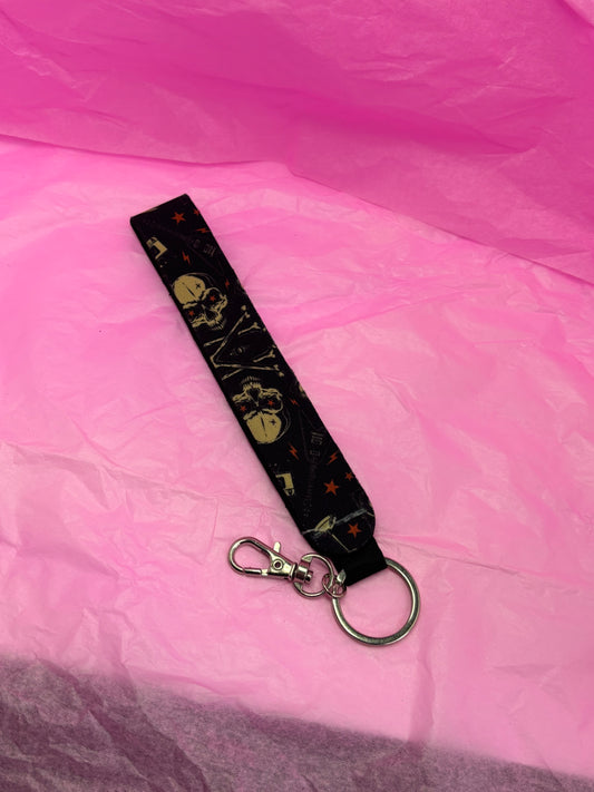 Skull Keychain Wristlet