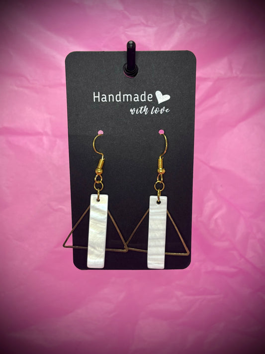 Triangle Marble Earrings