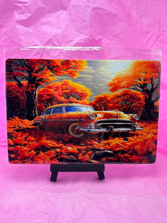 Fall Vintage Car Puzzle