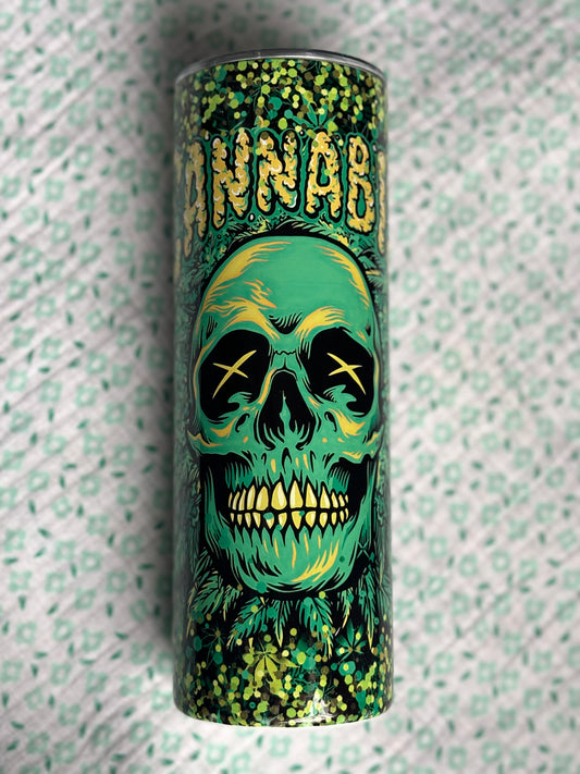 Cannabis Skull Tumbler