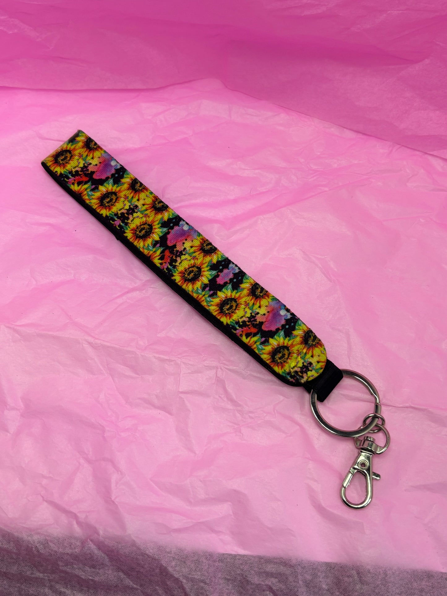 Sunflower Keychain Wristlet