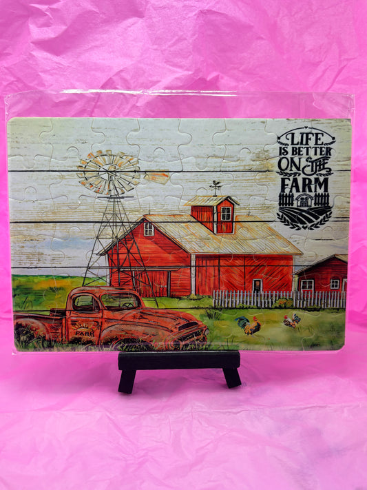 Life Is better On The Farm Puzzle