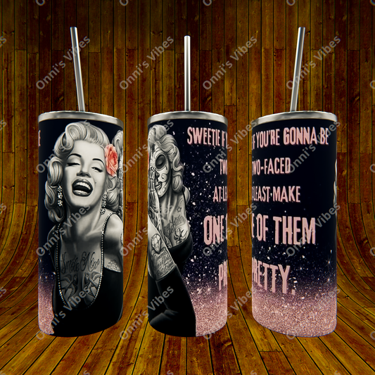 Two Faced Marilyn Tumbler